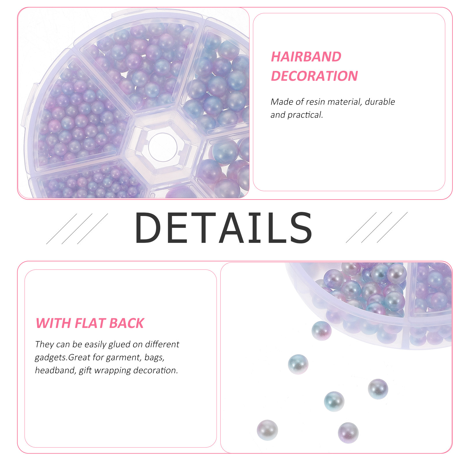 1 Box Resin Pearl Fashion Embe - Embellishment Glue Craft recension och pris