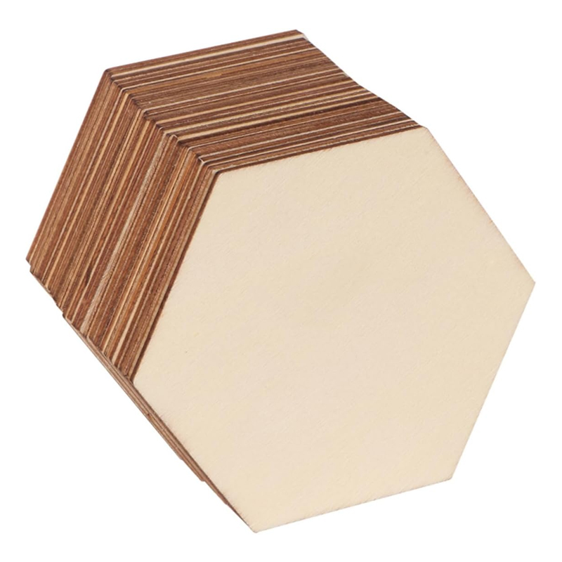 20pcs 20cm Hexagon Unfinished  - Craft Embellishment recension och pris