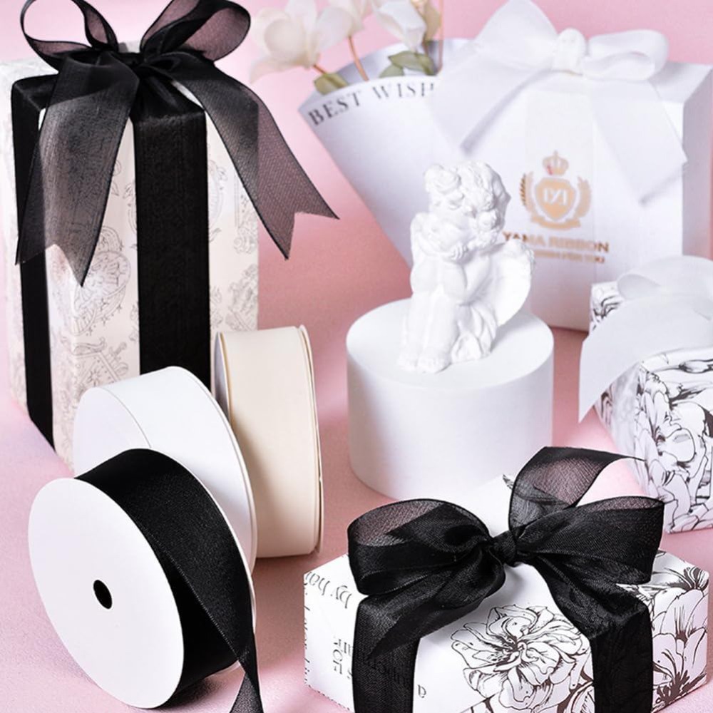1 Inch Black Organza Ribbon Wi - Organza Ribbon Spool recension och pris