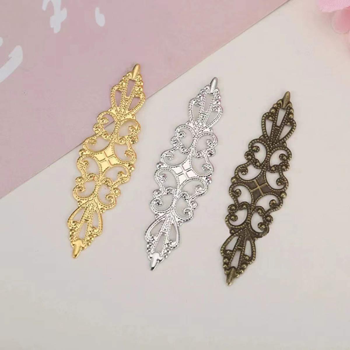 200PCS Hollow Rhombus Charm Fi - Craft Embellishments recension och pris