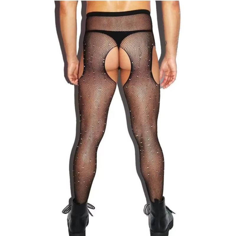 Men Hosiery Open Crotch Fishne - Crystal Mesh Fabric recension och pris