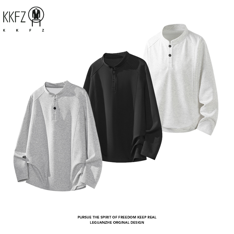 Male Raglan Sleeve Henley Pull - Embellish Knit recension och pris