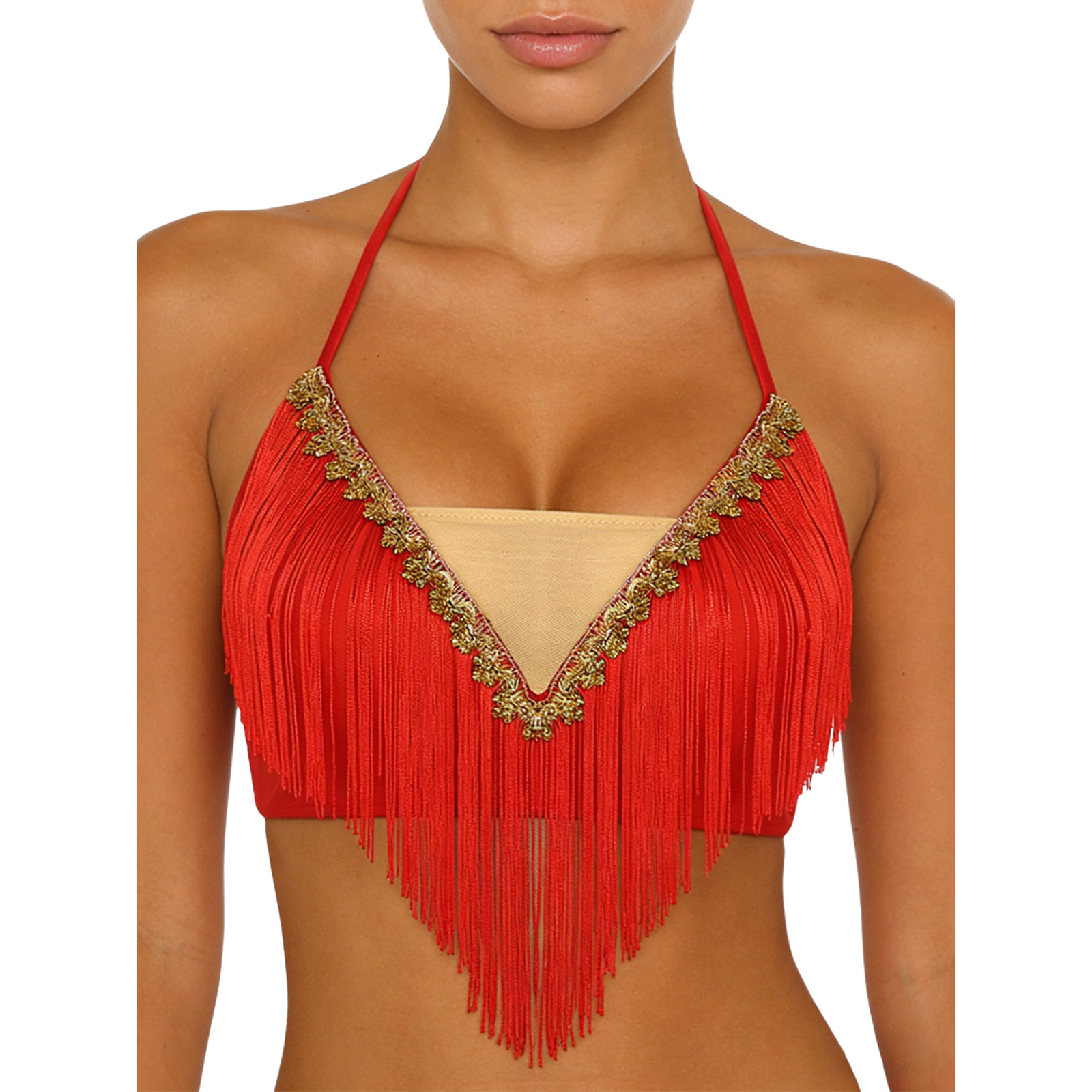 Women Lace-up Tassel Belly Dan - Tassel Fringe Trim recension och pris